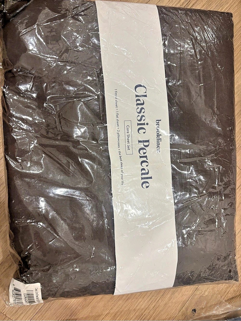 Brooklinen Classic Percale Core Sheet Set Bitter Chocolate NEW King
